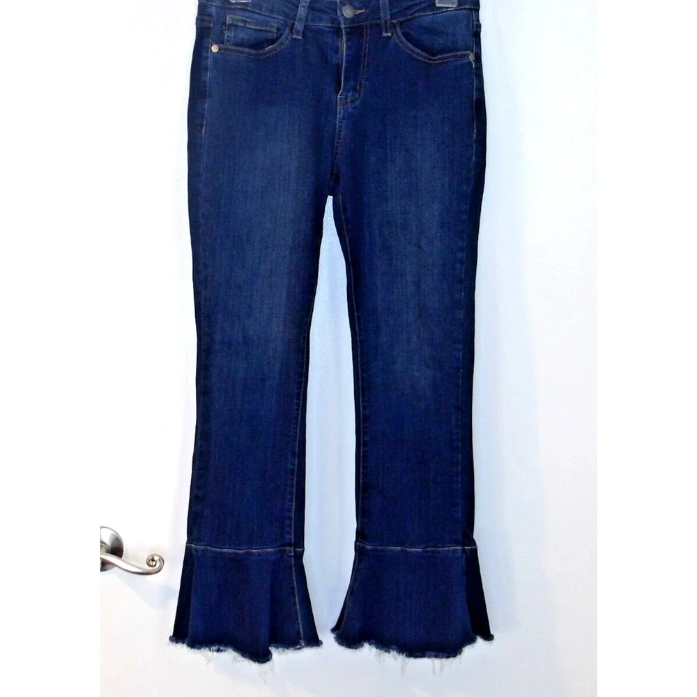 Judy Blue Jeans Womens 5/27 Low Rise Stretch Flare Bell Bottom Dark Wash Denim‎
